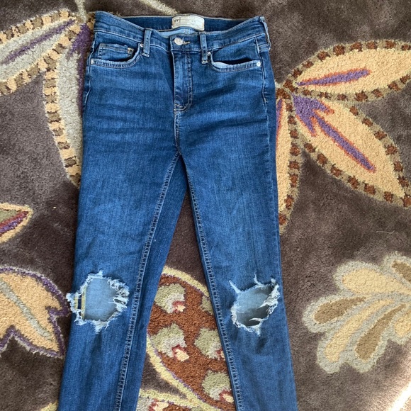 Free People Denim - free people denim ripped skinny jeans
